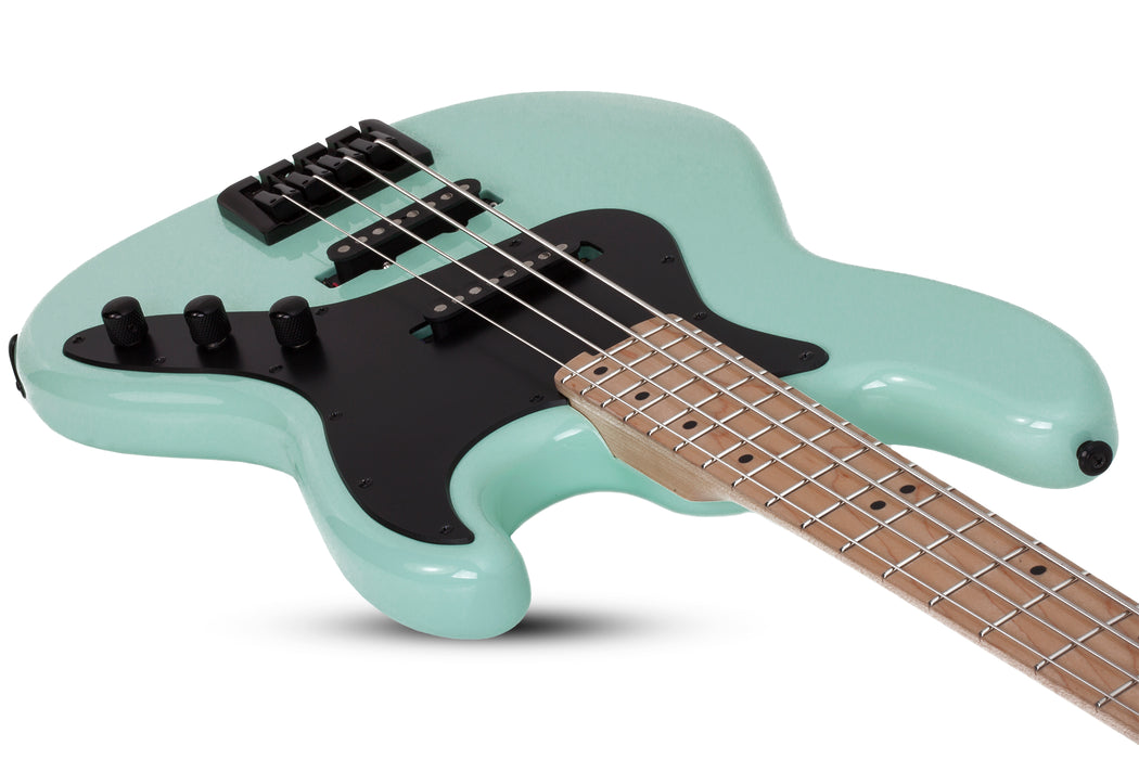 Schecter J-4 Maple Fretboard Left-Handed Sea Foam Green