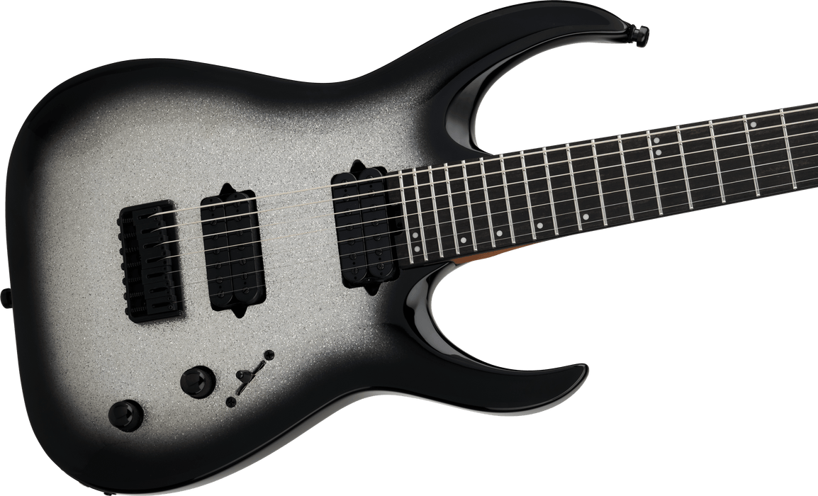 Jackson Pro Series Signature Misha Mansoor Juggernaut HT7, Ebony Fingerboard, Silverburst Sparkle