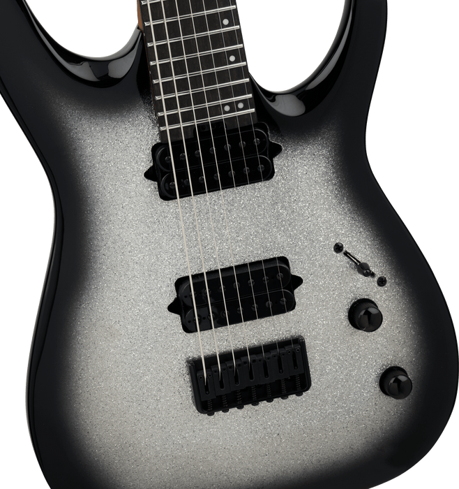 Jackson Pro Series Signature Misha Mansoor Juggernaut HT7, Ebony Fingerboard, Silverburst Sparkle