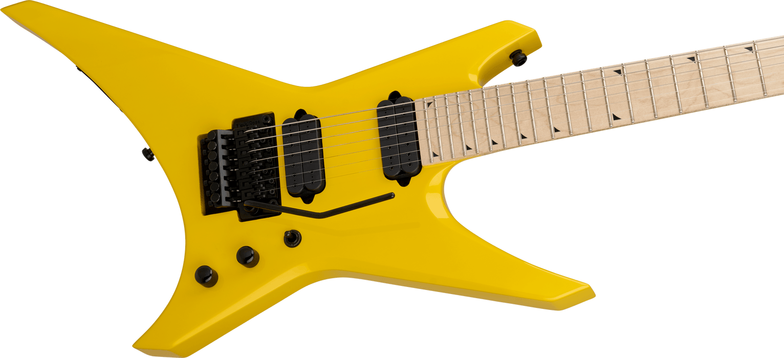 Jackson Pro Series Signature Dave Davidson Warrior WR7, Ebony Fingerboard, Ferrari Yellow