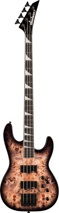 Jackson S Series Concert Bass CB JS3P, Amaranth Fingerboard, Transparent Black Burst