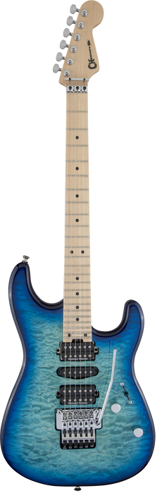 Charvel MJ San Dimas Style 1 HSH FR M QM, Maple Fingerboard, Caribbean Burst