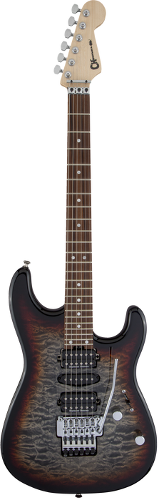 Charvel MJ San Dimas Style 1 HSH FR PF QM, Pau Ferro Fingerboard, Midnight Glow