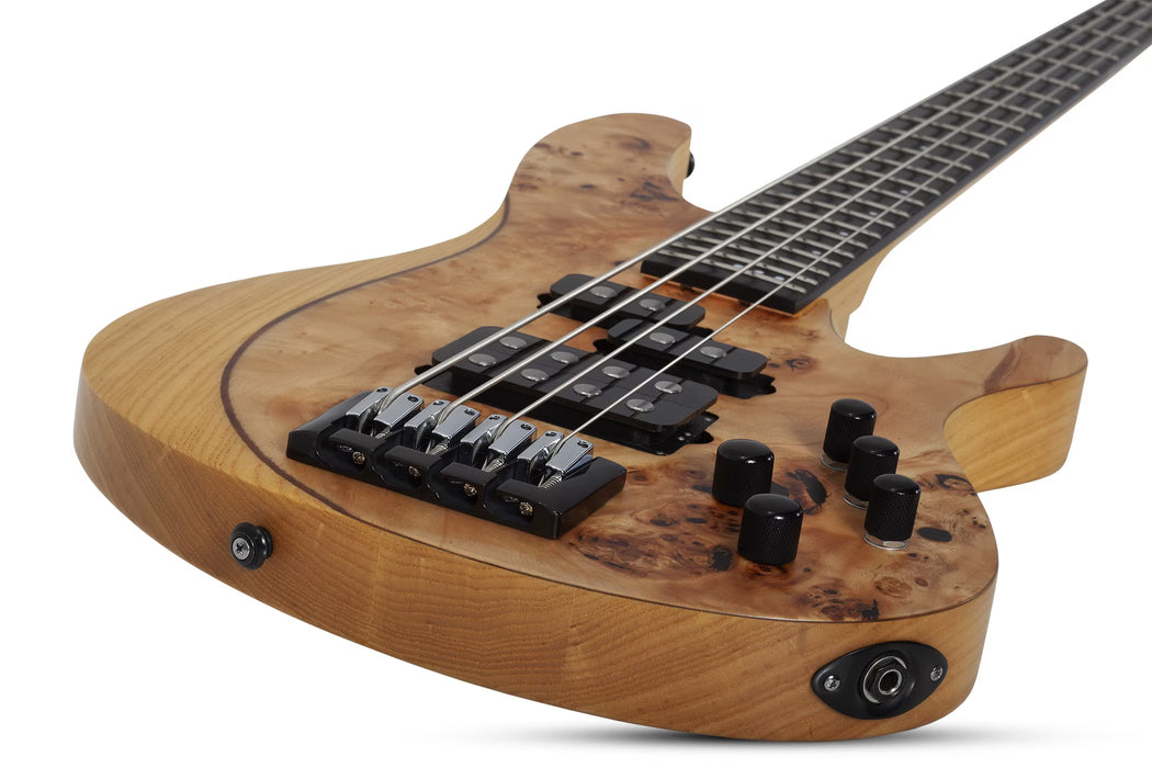 Schecter Reaper-4 4-String Electric Bass, Natural Satin