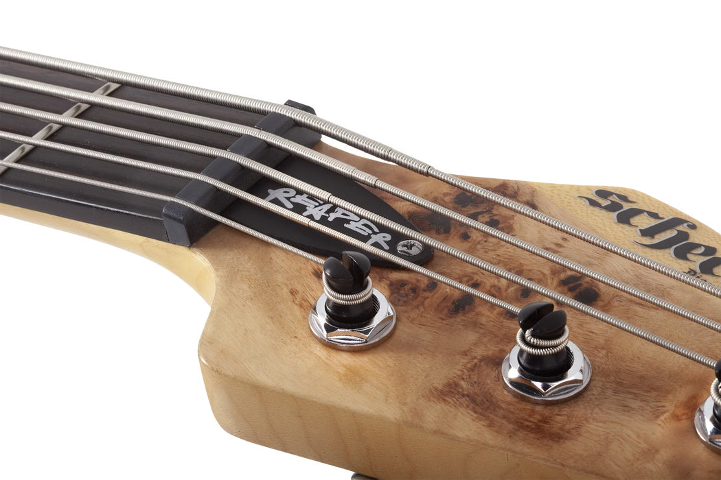 Schecter Reaper-5 5-String Electric Bass, Natural Satin