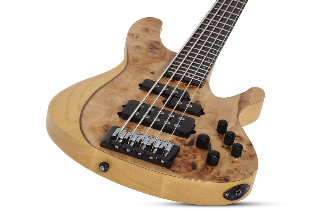 Schecter Reaper-5 5-String Electric Bass, Natural Satin