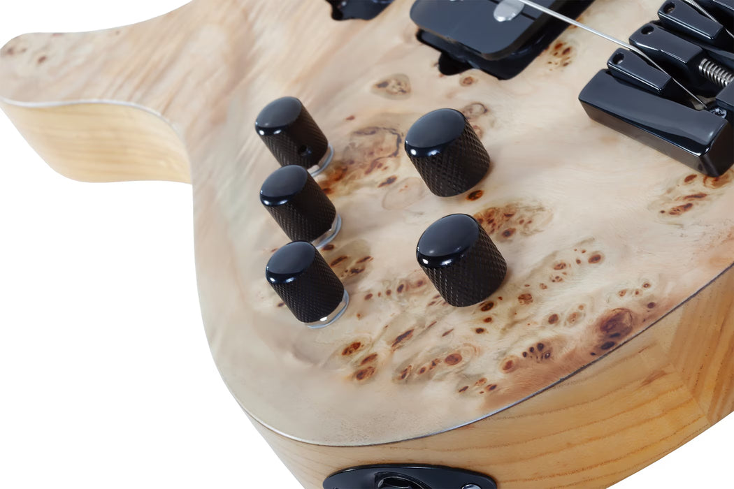 Schecter Reaper-4 4-String Electric Bass, Left-Handed, Natural Satin