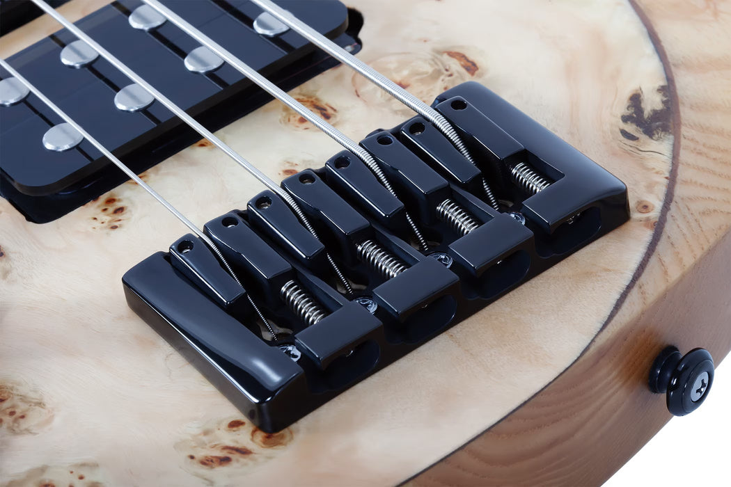 Schecter Reaper-4 4-String Electric Bass, Left-Handed, Natural Satin