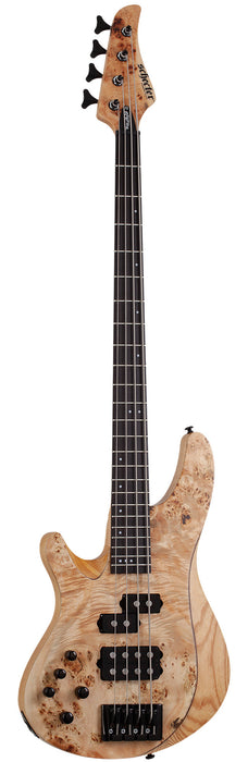 Schecter Reaper-4 4-String Electric Bass, Left-Handed, Natural Satin