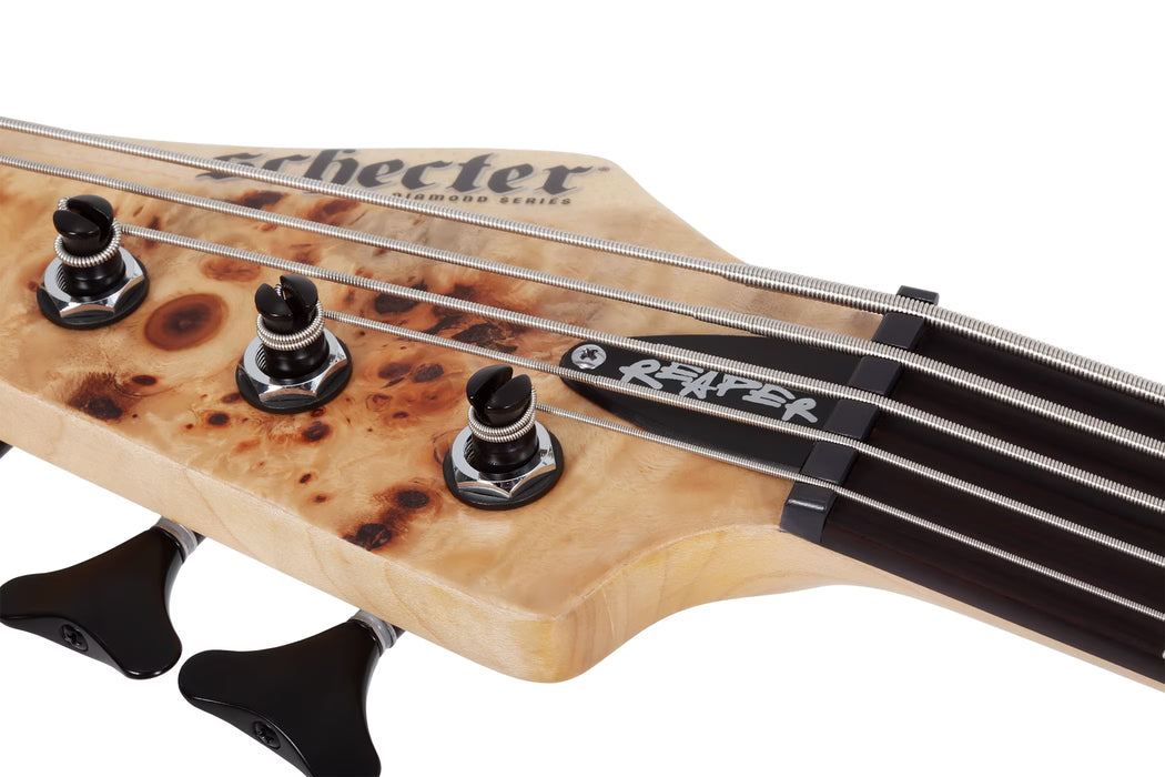 Schecter Reaper-5 5-String Electric Bass, Left-Handed, Natural Satin