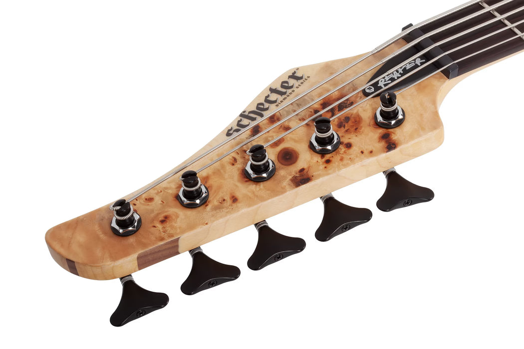 Schecter Reaper-5 5-String Electric Bass, Left-Handed, Natural Satin