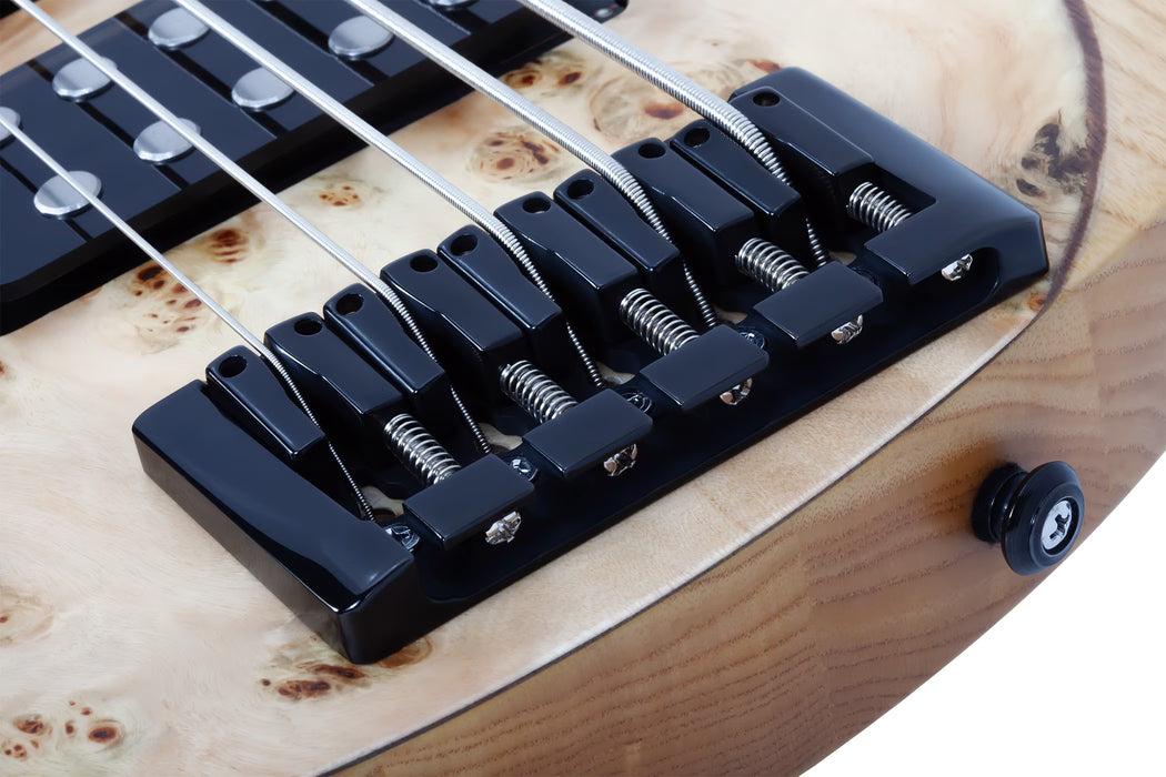 Schecter Reaper-5 5-String Electric Bass, Left-Handed, Natural Satin