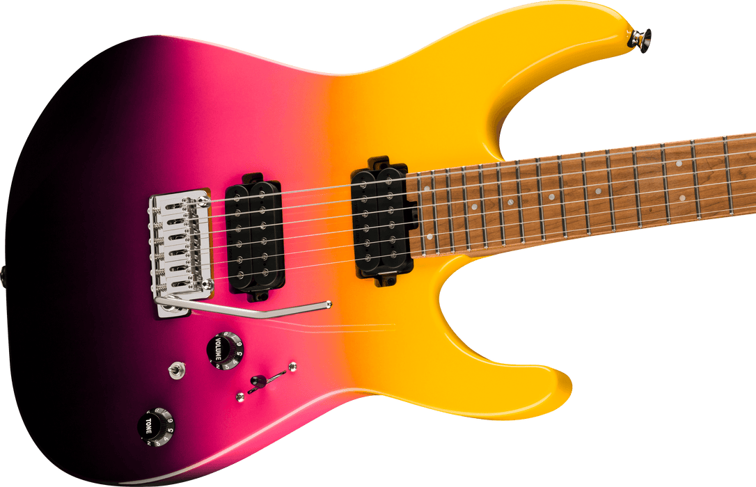 Charvel Pro-Mod DK24 HH 2PT CM, Caramelized Maple Fingerboard, Malibu Sunset