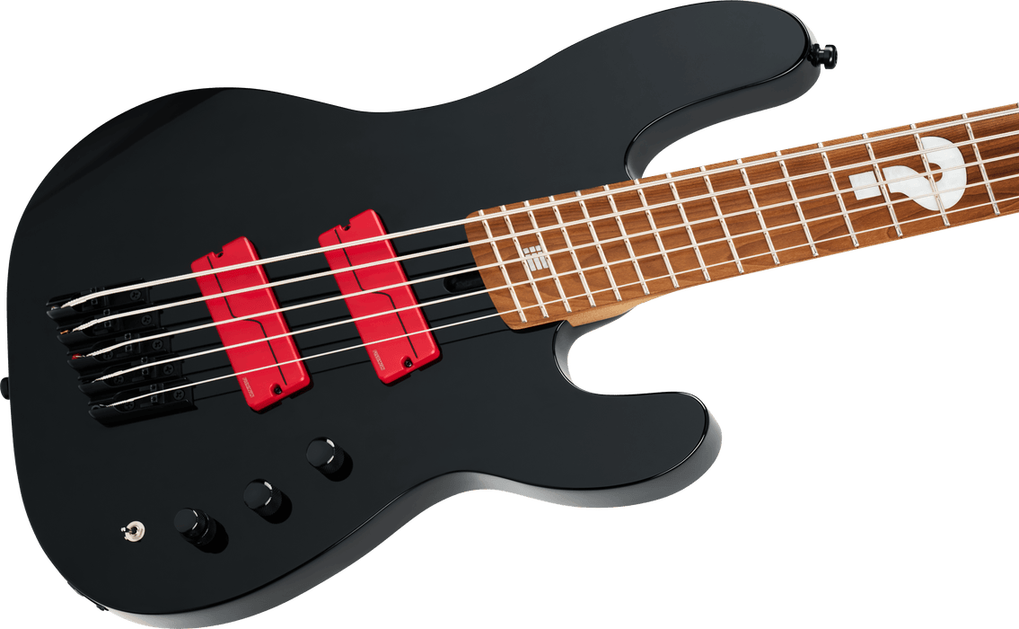 Charvel Sleep Token iii Signature Pro-Mod San Dimas Bass V, touche en érable caramélisé, noir
