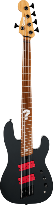 Charvel Sleep Token iii Signature Pro-Mod San Dimas Bass V, touche en érable caramélisé, noir