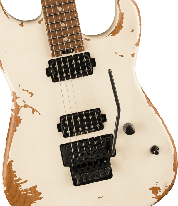 Charvel Pro-Mod Relic San Dimas Style 1 HH FR PF, Pau Ferro Fingerboard, Weathered White