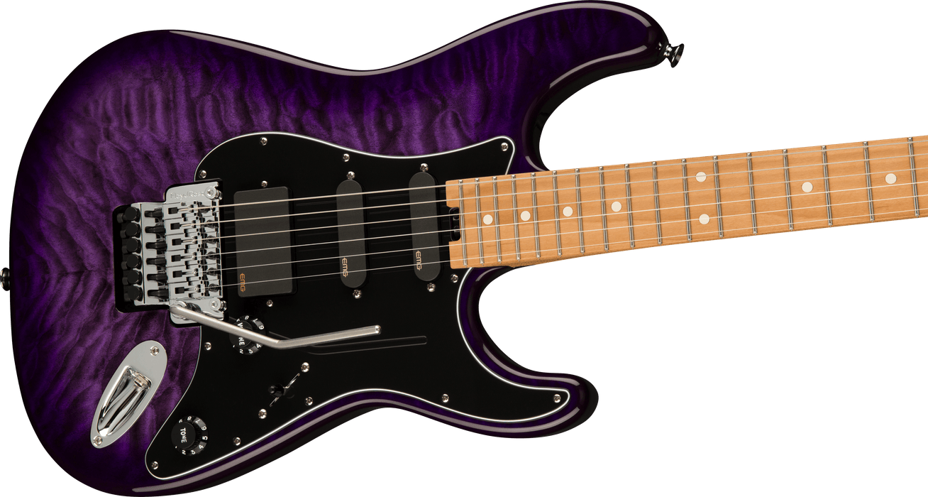 Charvel Marco Sfogli Signature Pro-Mod So-Cal Style 1 HSS FR CM QM, Caramelized Maple Fingerboard, Transparent Purple Burst