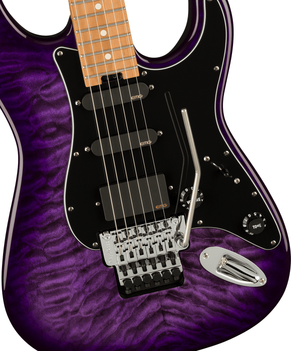 Charvel Marco Sfogli Signature Pro-Mod So-Cal Style 1 HSS FR CM QM, Caramelized Maple Fingerboard, Transparent Purple Burst