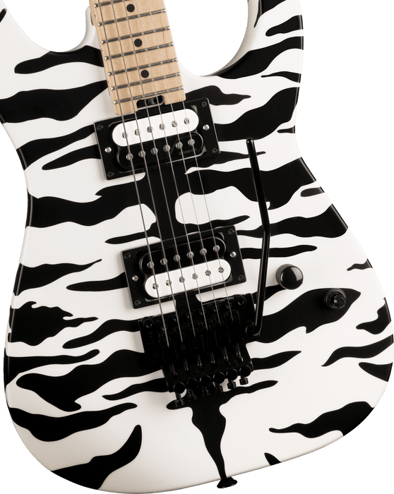 Charvel Satchel Signature Pro-Mod DK22 HH FR M, Maple Fingerboard, Satin White Bengal