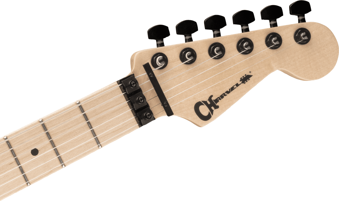 Charvel Satchel Signature Pro-Mod DK22 HH FR M, Maple Fingerboard, Satin White Bengal