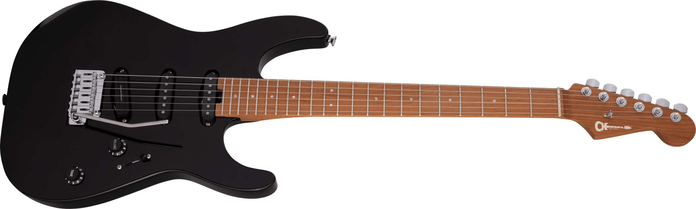 Charvel Pro-Mod DK22 SSS 2PT CM, Caramelized Maple Fingerboard, Gloss Black