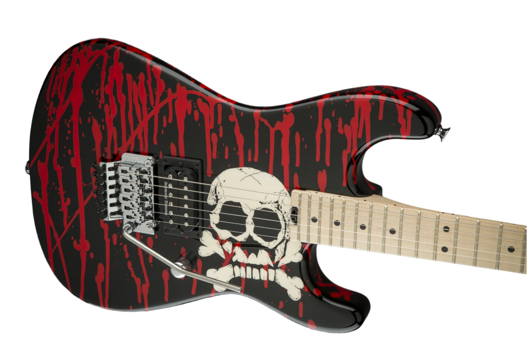 Charvel Warren DeMartini Signature Pro-Mod Blood and Skull, Maple Fingerboard, Blood and Skull