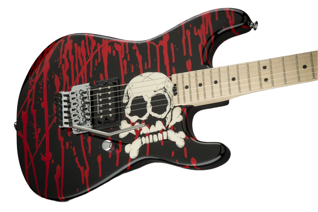 Charvel Warren DeMartini Signature Pro-Mod Blood and Skull, Maple Fingerboard, Blood and Skull