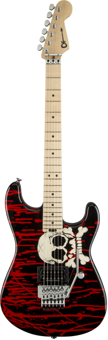 Charvel Warren DeMartini Signature Pro-Mod Blood and Skull, Maple Fingerboard, Blood and Skull