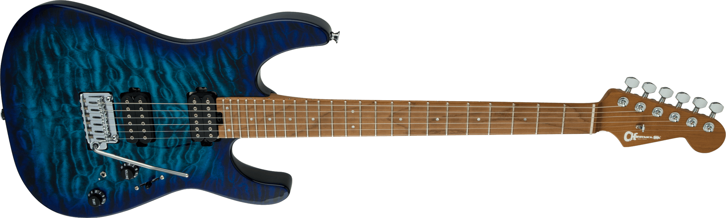 Charvel -  Pro-Mod DK24 HH 2PT CM QM, Caramelized Maple Fingerboard, Chlorine Burst
