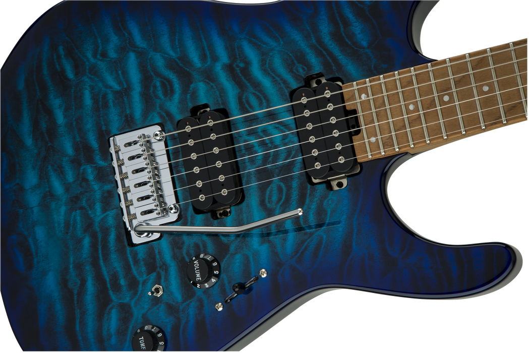 Charvel -  Pro-Mod DK24 HH 2PT CM QM, Caramelized Maple Fingerboard, Chlorine Burst