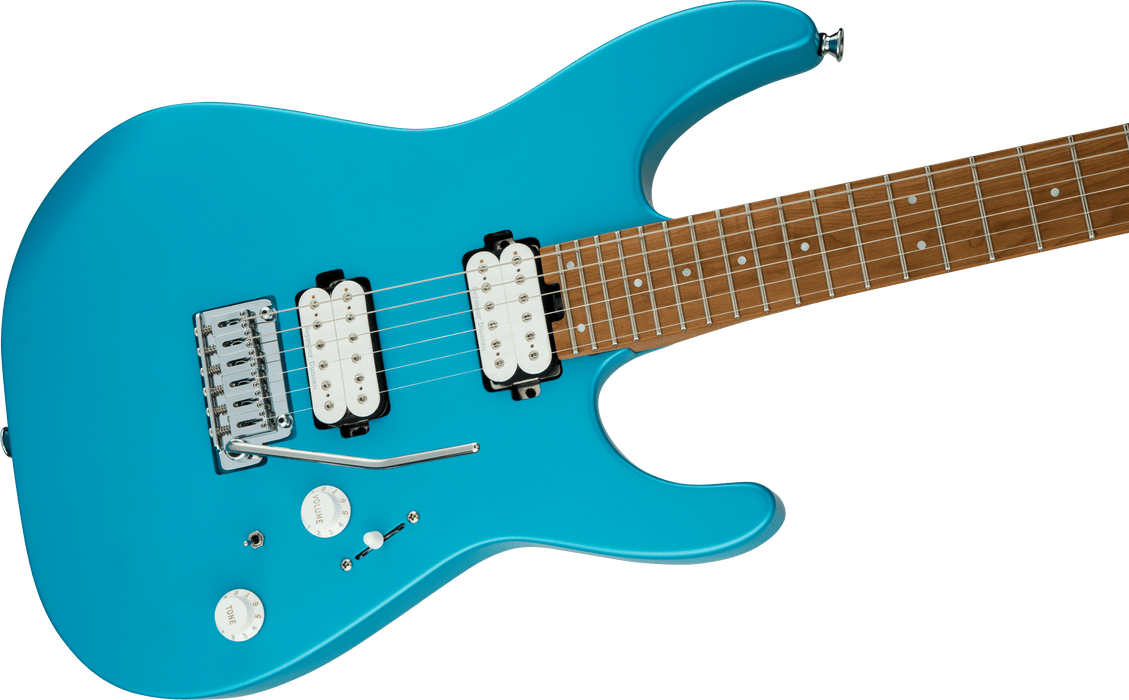 Charvel Pro-Mod DK24 HH 2PT CM, Caramelized Maple Fingerboard, Matte Blue Frost