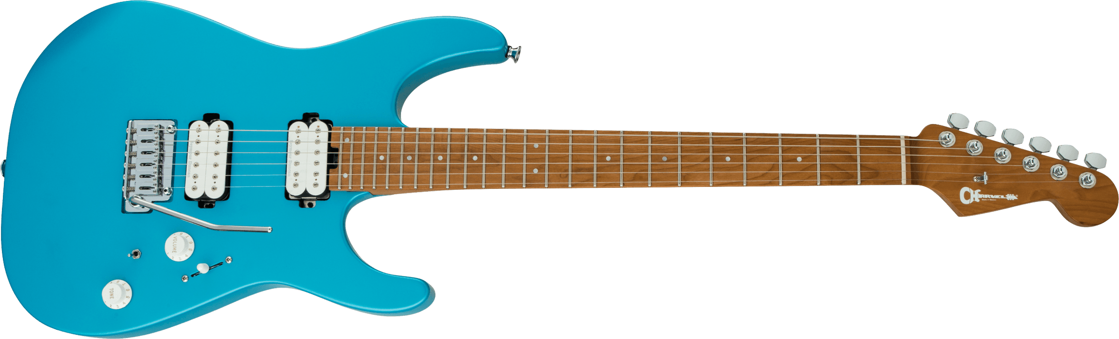 Charvel Pro-Mod DK24 HH 2PT CM, Caramelized Maple Fingerboard, Matte Blue Frost
