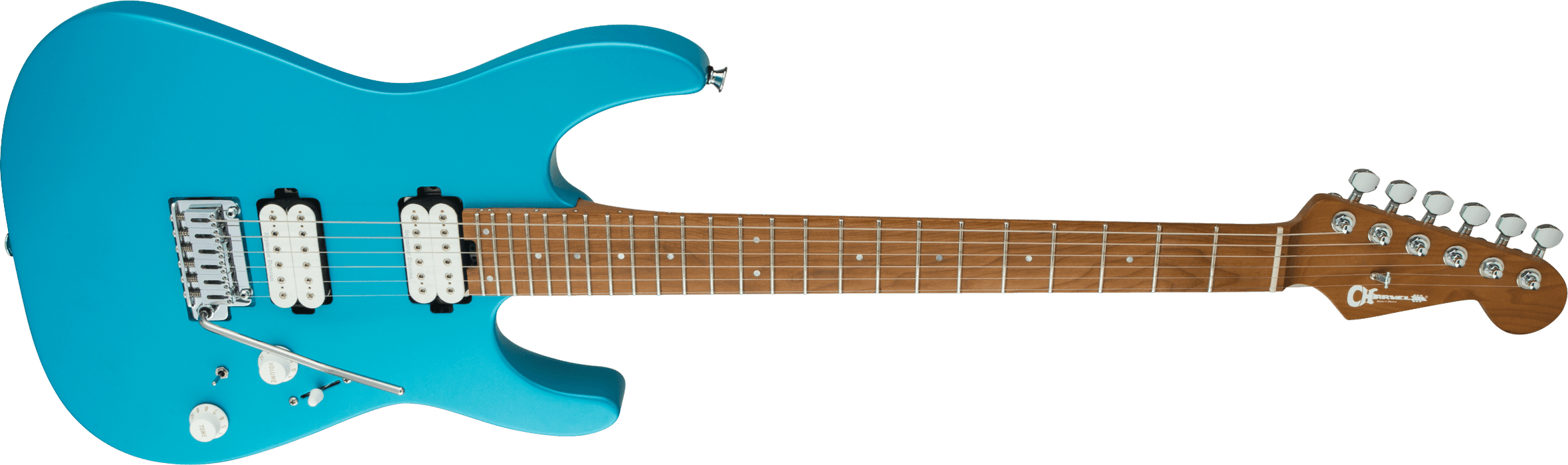 Charvel Pro-Mod DK24 HH 2PT CM, Caramelized Maple Fingerboard, Matte Blue Frost