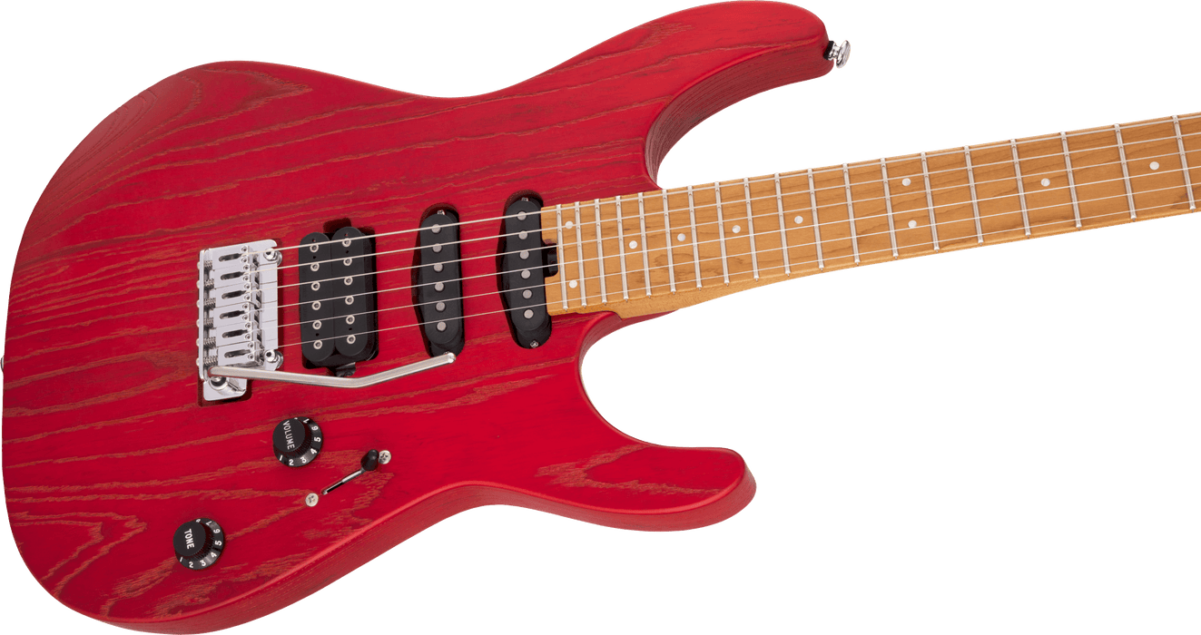 Charvel Pro-Mod DK24 HSS 2PT CM Ash, Caramelized Maple Fingerboard, Red Ash
