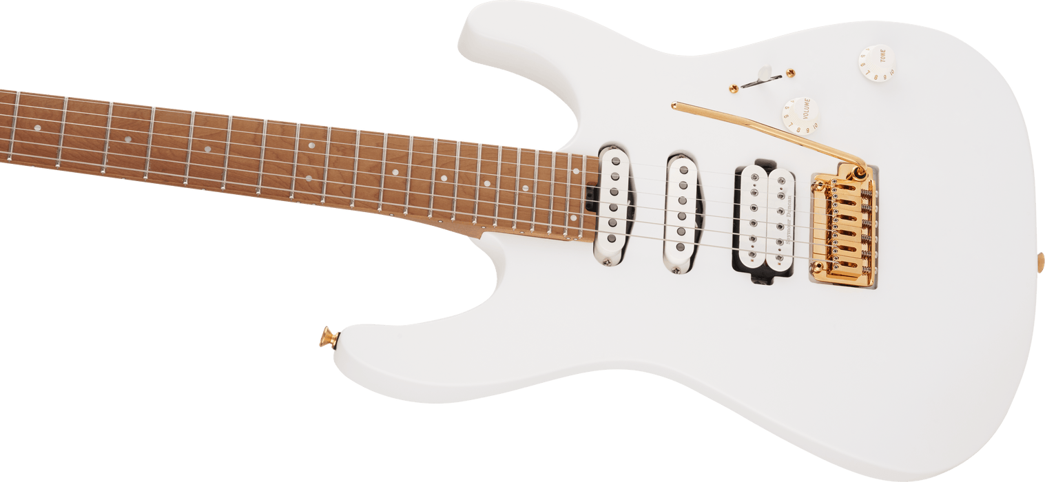 Charvel Pro-Mod DK24 HSS 2PT CM, Caramelized Maple Fingerboard, Snow White