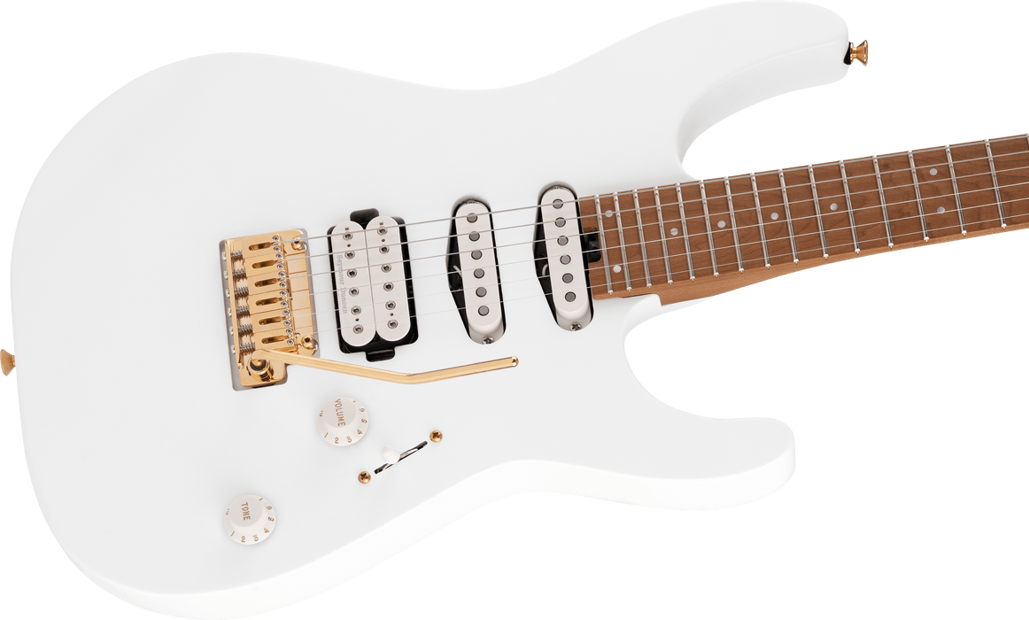 Charvel Pro-Mod DK24 HSS 2PT CM, Caramelized Maple Fingerboard, Snow White