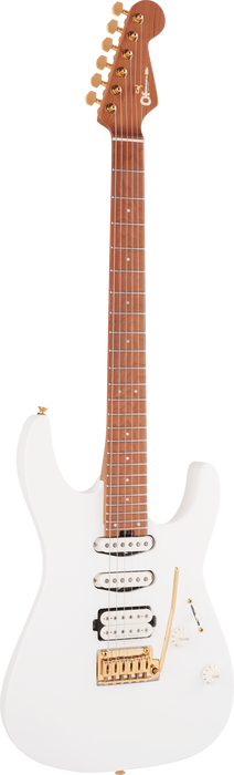 Charvel Pro-Mod DK24 HSS 2PT CM, Caramelized Maple Fingerboard, Snow White