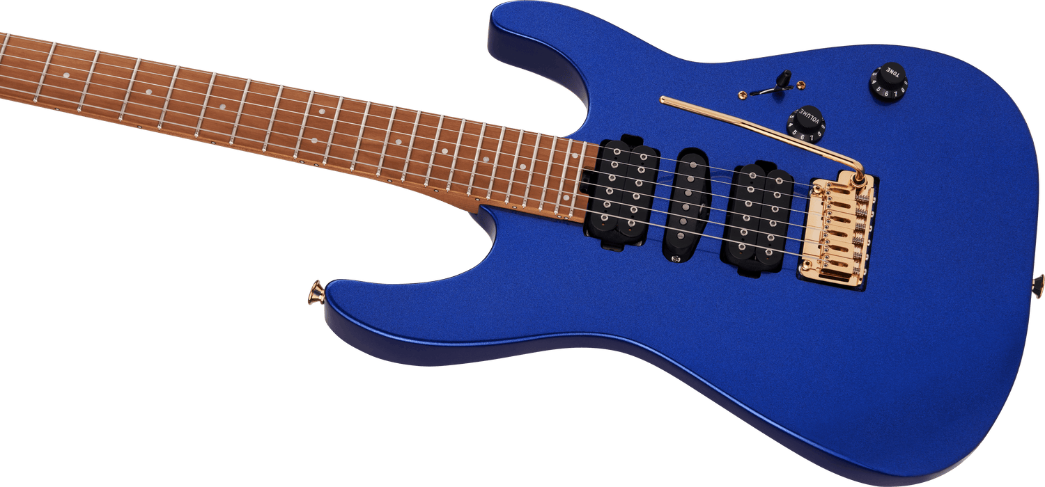 Charvel Pro-Mod DK24 HSH 2PT CM, Caramelized Maple Fingerboard, Mystic Blue