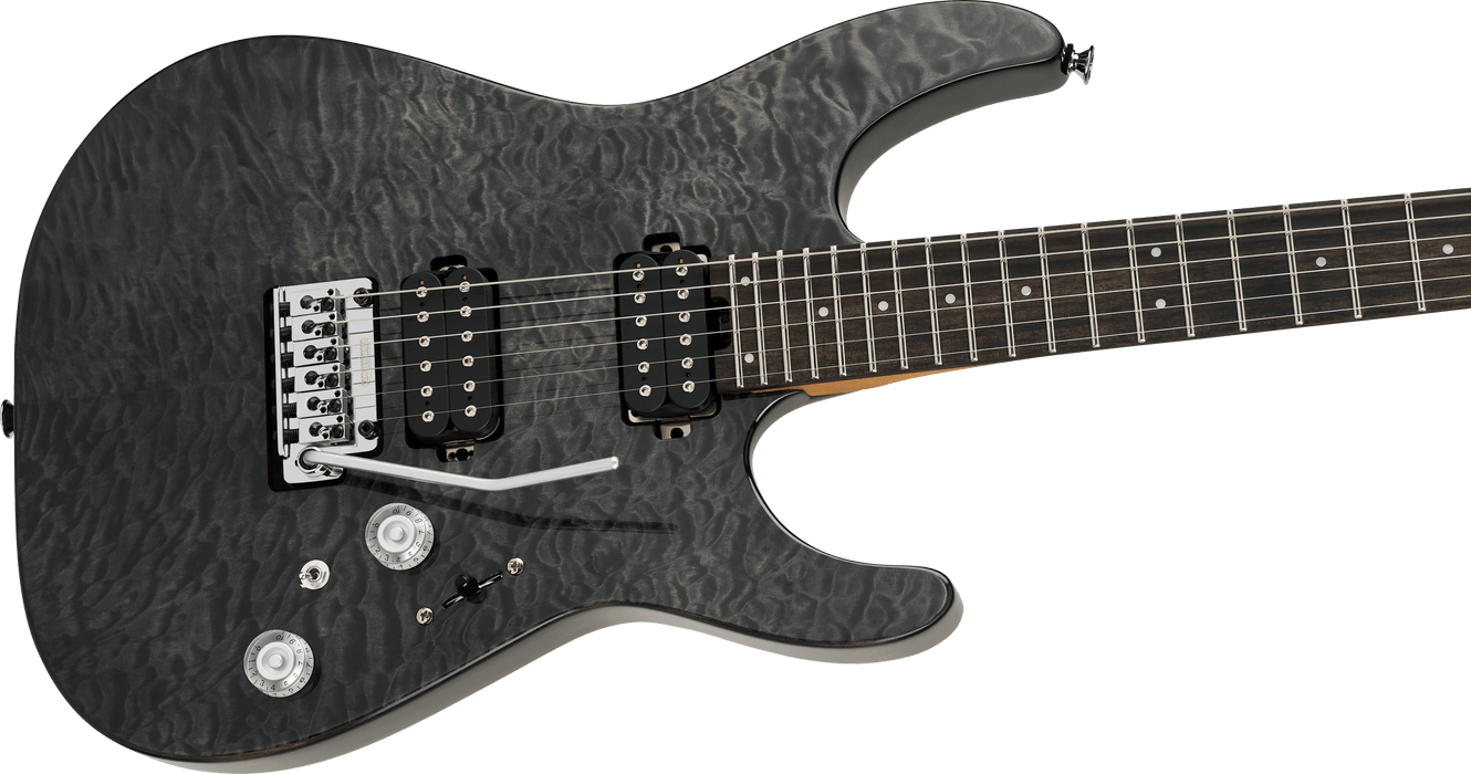 Charvel Pro-Mod Plus DK24 HH 2PT EB QM, Ebony Fingerboard, Midnight Ocean