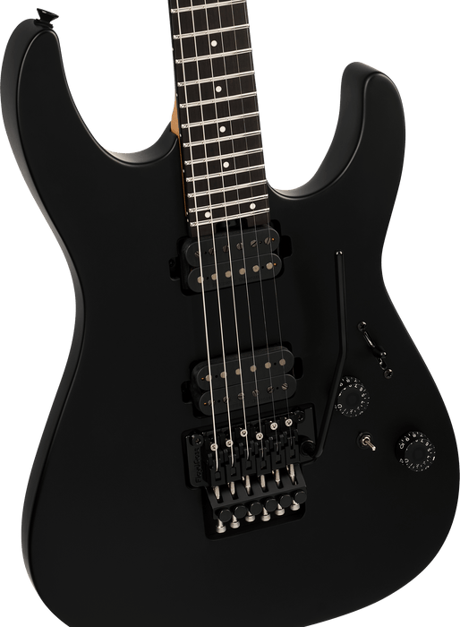 Charvel Pro-Mod Plus Dinky DK24 HH FR EB, touche en ébène, noir satiné