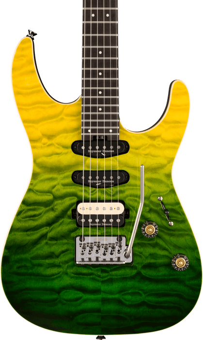 Charvel Pro-Mod Plus Dinky DK24 HSS 2PT EB QM, touche en ébène, Zombie Fade