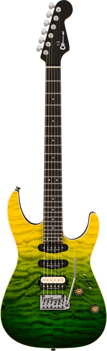 Charvel Pro-Mod Plus Dinky DK24 HSS 2PT EB QM, touche en ébène, Zombie Fade