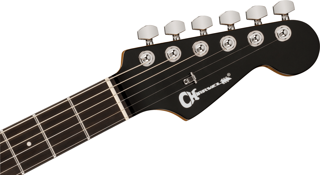 Charvel Pro-Mod Plus Dinky DK24 HSS 2PT EB QM, touche en ébène, Amber Tiger Eye