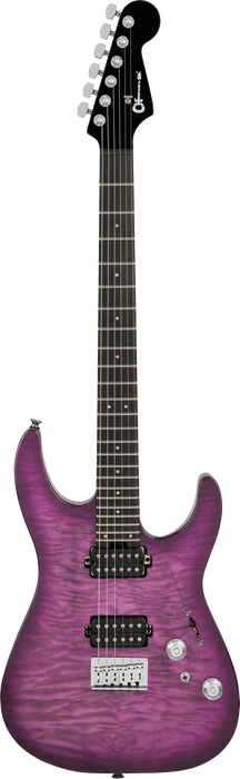 Charvel Pro-Mod Plus DK24 HH HT EB QM, Ebony Fingerboard, Violet Radiance