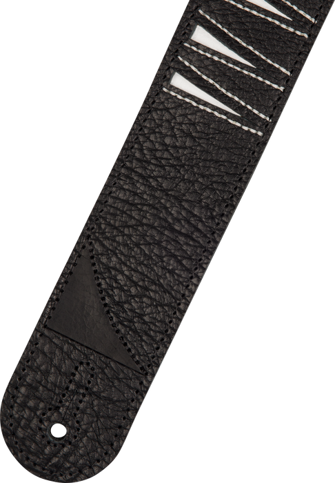 Jackson Shark Fin Leather Strap, Black and White, 2"