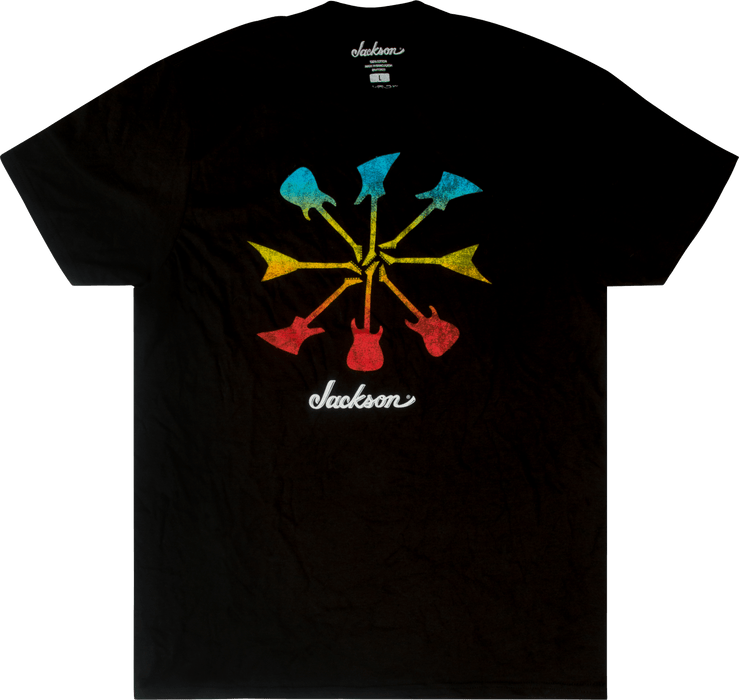 Jackson Guitar Shapes T-Shirt, Black, XXL
