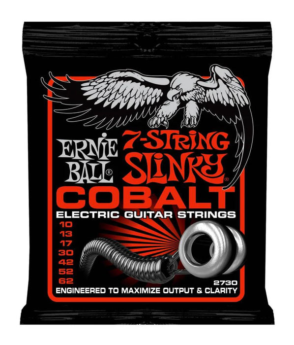 Ernie Ball Skinny Top Heavy Bottom Slinky Cobalt 7 String Electric Guitar Strings 10-62