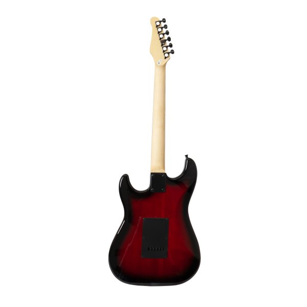 Jay Turser JT-120-TRB Double-Cutaway Electric Guitar w/Dual Humbuckers, Transparent Red