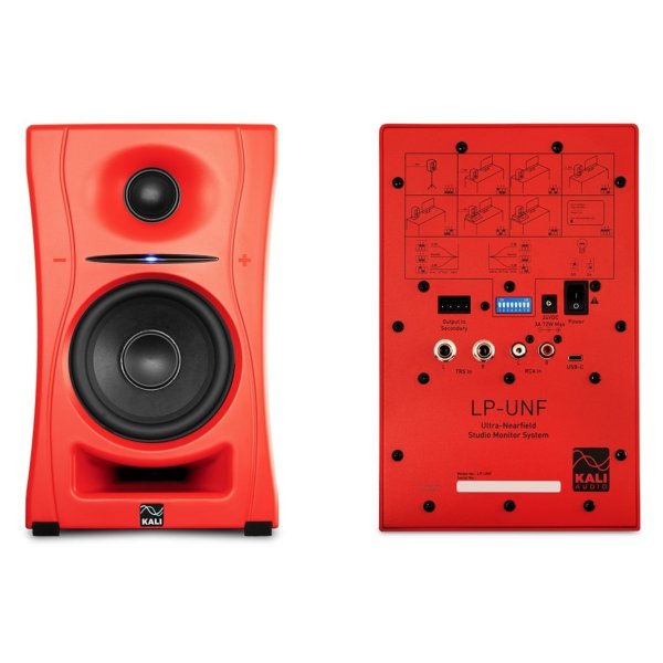 Kali Audio 4.5" Ultra Nearfield Monitor System With Bluetooth, Red (Pair)