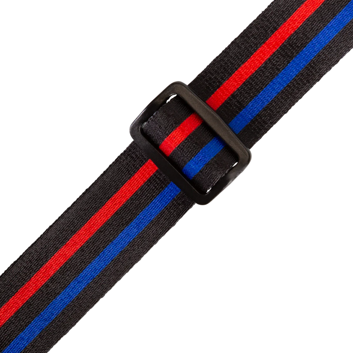 Levy's Junior Poly Series 1 1/2 inch Wide Kids Guitar Strap, Racing Stripe